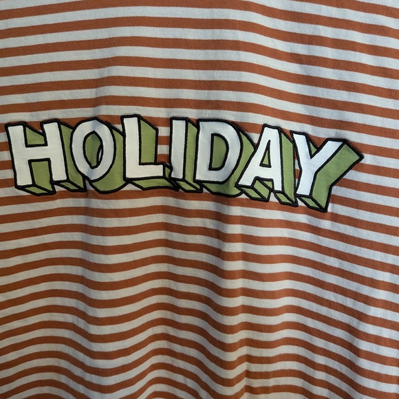 KULE Modern Holiday Tee - Red and White Stripes Size XS - Picture 4 of 6